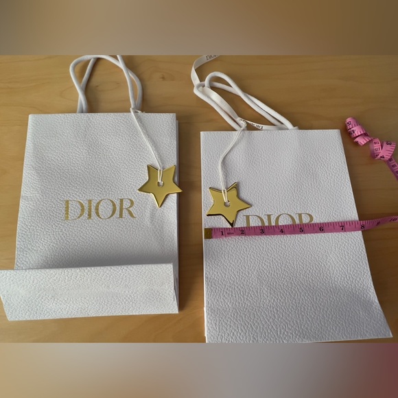 (2)Dior White Hopping Bags with Gold Star Accent - Picture 2 of 3